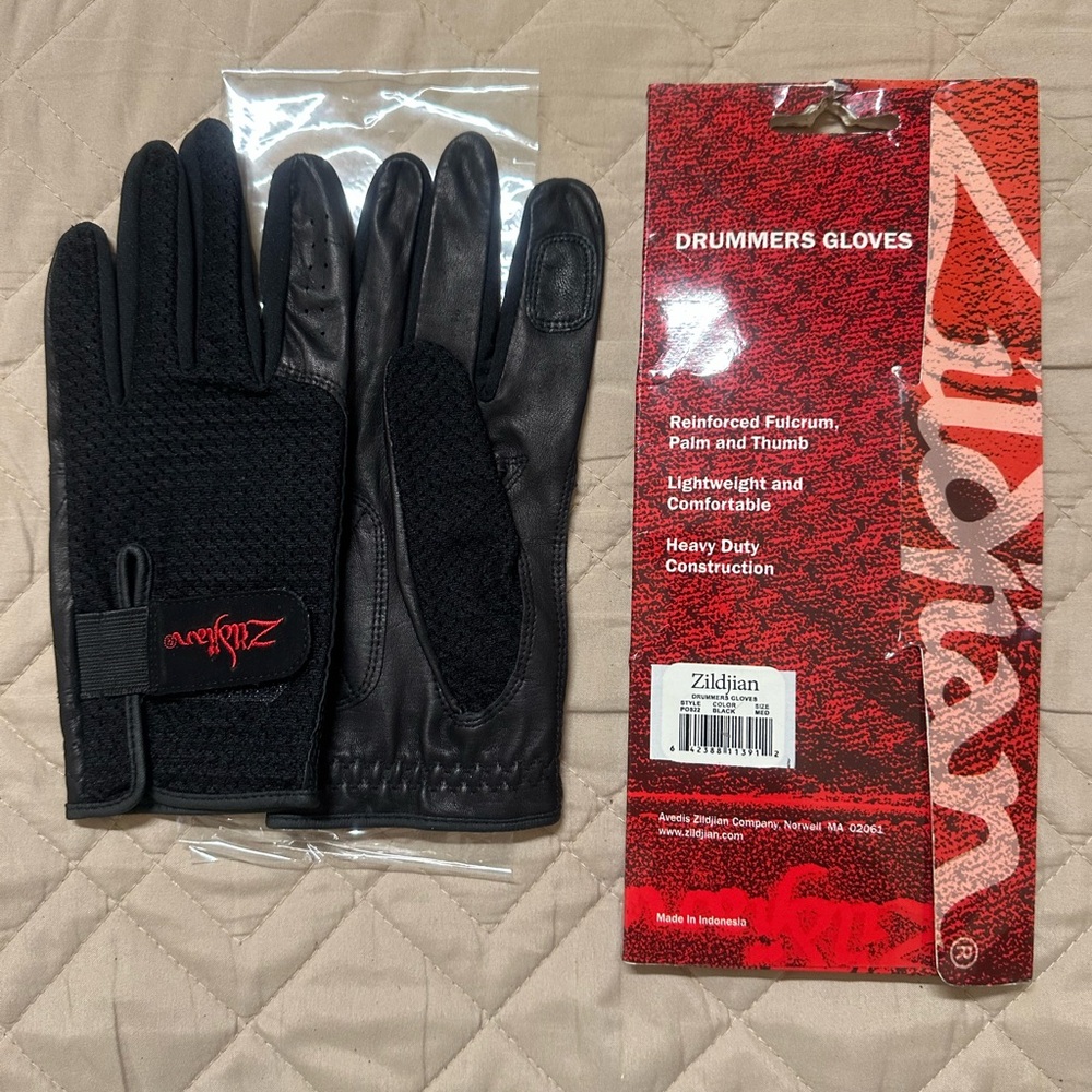 Medium Zildjean Black Drummers Gloves brand new